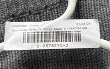Load image into Gallery viewer, Bartolini Womens Charcoal Amber Striped Long Sleeve Pullover Sweater Size Small
