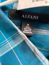 Load image into Gallery viewer, Alfani Mens Green Plaid Long Sleeve Button-Up Shirt Size Medium
