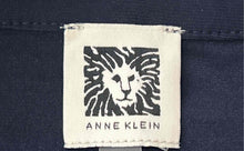 Load image into Gallery viewer, Anne Klein Womens Blue Split V-Neck 3/4 Sleeve Chest Pocket Blouse Top Size M

