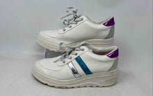 Load image into Gallery viewer, Steve Madden Womens Jlala White Purple Silver Sneakers Shoes Size 6
