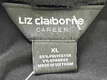 Load image into Gallery viewer, Liz Claiborne Womens Black Short Cap Sleeve Back Zipper Blouse Top Size XL
