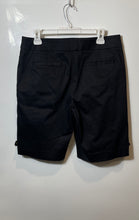 Load image into Gallery viewer, Cache Womens Black Flat Front Pockets Stretch Bermuda Shorts Size 10
