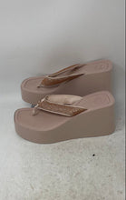 Load image into Gallery viewer, Michael Kors Womens Chandler Pink Embellished Glitter Wedge Thong Sandals Sz 9M
