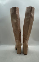 Load image into Gallery viewer, Charlotte Russe Womens Cream Block Heel Side-Zip Knee-High Riding Boots Size 9
