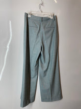 Load image into Gallery viewer, Ann Taylor Womens Blue Flat Front Slash Pocket Wide-Leg Dress Pants Size 4

