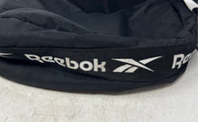 Load image into Gallery viewer, Reebok Womens Black White Logo Tape Adjutable Strap Zip Top Crossbody Bag
