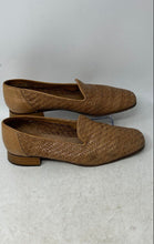 Load image into Gallery viewer, Meucci Womens Brown Woven Round Toe Slip-On Block Heel Loafer Shoes Size 8.5M

