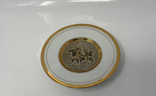 Load image into Gallery viewer, Japanese The Art Of Chokin Samurai Warriors White And Gold Tone Decorative Plate

