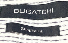 Load image into Gallery viewer, Bugatchi Mens White Gray Geometric Print Cotton Long Sleeve Button-Up Shirt Sz M
