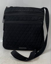 Load image into Gallery viewer, Vera Bradley Womens Black Quilted Zipper Adjustable Strap Crossbody Purse
