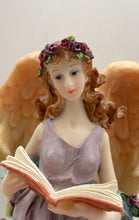 Load image into Gallery viewer, Vintage Casinelli Winged Angel Reading A Book Woman Porcelain Figurine
