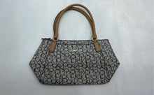 Load image into Gallery viewer, Calvin Klein Womens Gray Black Monogram Double Handle Shoulder Tote Bag
