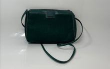Load image into Gallery viewer, Anne Klein Womens Green Suede Leather Trim Inner Pocket Zip Top Crossbody Bag
