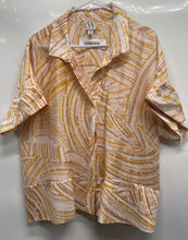 Load image into Gallery viewer, Worthington Womens Yellow Printed Short Sleeve Button-Up Shirt Size PXXL

