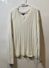 Load image into Gallery viewer, Tommy Hilfiger Womens White Long Sleeve Knitted Pullover Sweater Size L

