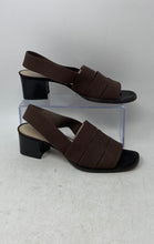 Load image into Gallery viewer, Pancaldi Womens Brown Open Toe Block Heel Slingback Sandals Size 8.5B
