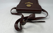 Load image into Gallery viewer, Michelle Ashley Womens Brown Leather Adjustable Strap Flap Over Crossbody Bag
