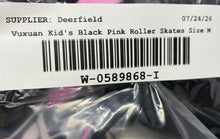 Load image into Gallery viewer, Kuxuan Kids Black Pink Multicolor Adjustable Inline Skates Size Medium
