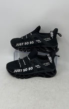 Load image into Gallery viewer, Just So So Womens Black White Low Top Running Sneaker Shoes Size EUR 35
