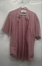Load image into Gallery viewer, Neiman Marcus Mens Red &amp; White Gingham Short Sleeve Button-Up Shirt Size L
