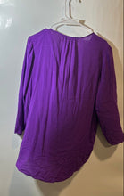Load image into Gallery viewer, Michael Kors Womens Purple Long Sleeve Studded Popover Tunic Top Size Medium

