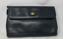 Load image into Gallery viewer, I Santi Womens Black Leather Inner Divider Flap Crossbody Handbag
