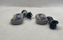 Load image into Gallery viewer, Lot Of 2 Pcs Vilros Gray SNES Classic Weighted USB Gamepad Controller Not Tested
