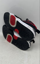 Load image into Gallery viewer, Nike Kids Team Hustle D11 DV8994-003 Black And Red Leather Sneaker Shoes Size 2Y

