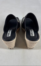 Load image into Gallery viewer, Karl Lagerfeld Womens Cree Black Wedge Heel Espadrille Mule Sandals Size 7 M
