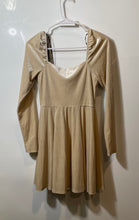 Load image into Gallery viewer, Forever 21 Womens Beige Long Sleeve Collarless Pullover Mini Dress Size Small
