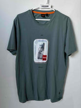Load image into Gallery viewer, Hugo Boss Mens Green Cotton Short Sleeve Crew Neck Graphic T-Shirt Size XL
