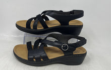Load image into Gallery viewer, Clarks Womens Merliah Bonita Black Leather Slingback Sandals Size 8.5 M
