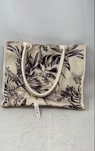 Load image into Gallery viewer, Soma Womens White Floral Print Double Handle Shoulder Tote Bag
