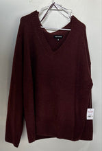 Load image into Gallery viewer, Lucky Brand Mens Wine Red Long Sleeve Scoop Neck Pullover Sweater Size XXL
