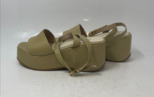Load image into Gallery viewer, Velez Womens Beige Leather Adjustable Ankle Strap Platform Sandals Size EU 35
