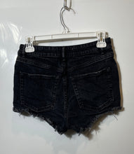 Load image into Gallery viewer, Zara Womens Black Distressed Denim Raw Hem 5-Pocket Design Cut-Off Shorts Size 4
