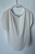 Load image into Gallery viewer, Banana Republic Womens Off-White Short Sleeve Round Neck Blouse Top Size S
