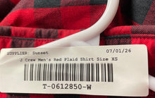Load image into Gallery viewer, J.Crew Mens Red Plaid Cotton Long Sleeve Collared Oxford Button-Up Shirt Size XS
