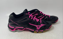 Load image into Gallery viewer, Mizuno Womens Wave Lightning Rx3 Black Pink Lace-Up Sneaker Shoes Size 11.5
