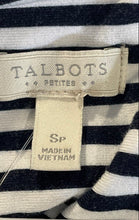Load image into Gallery viewer, Talbots Womens Black White Striped V-Neck Sleeveless Pullover Maxi Dress Size SP
