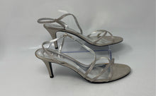Load image into Gallery viewer, Lauren Ralph Lauren Womens Theresa Silver Tone Open Toe Strappy Heels Size 8.5B
