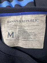 Load image into Gallery viewer, Banana Republic Mens Navy Blue Striped Long Sleeve Pullover T-Shirt Size Medium
