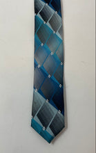 Load image into Gallery viewer, Pierre Cardin Mens Brown Blue Geometric Print Adjustable Formal Pointed Tie
