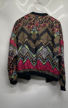 Load image into Gallery viewer, Divided By H&amp;M Womens Multicolor Printed Long Sleeve Bomber Jacket Size XS
