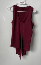 Load image into Gallery viewer, Express Womens Red Sleeveless V-Neck Asymmetrical Hem Tank Top Size S/P

