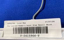 Load image into Gallery viewer, The Limited Womens Royal Blue Back Zip Slit Straight &amp; Pencil Skirt Size 0
