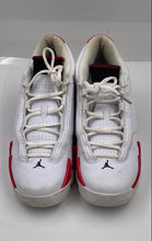 Load image into Gallery viewer, Authentic Nike Boys Air Jordan 14 Retro White Sneaker Shoes Size 6.5Y Stained
