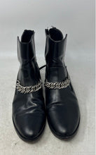 Load image into Gallery viewer, Elizabeth And James Womens Black Leather Back-Zip Ankle Booties Size 9.5
