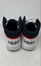 Load image into Gallery viewer, Adidas Mens Hoops 3.0 Mid White Blue Mid Top Lace-Up Sneaker Shoes Size 9.5
