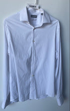 Load image into Gallery viewer, Michael Kors Mens White Long Sleeve Collared Button-Up Shirt Size Medium
